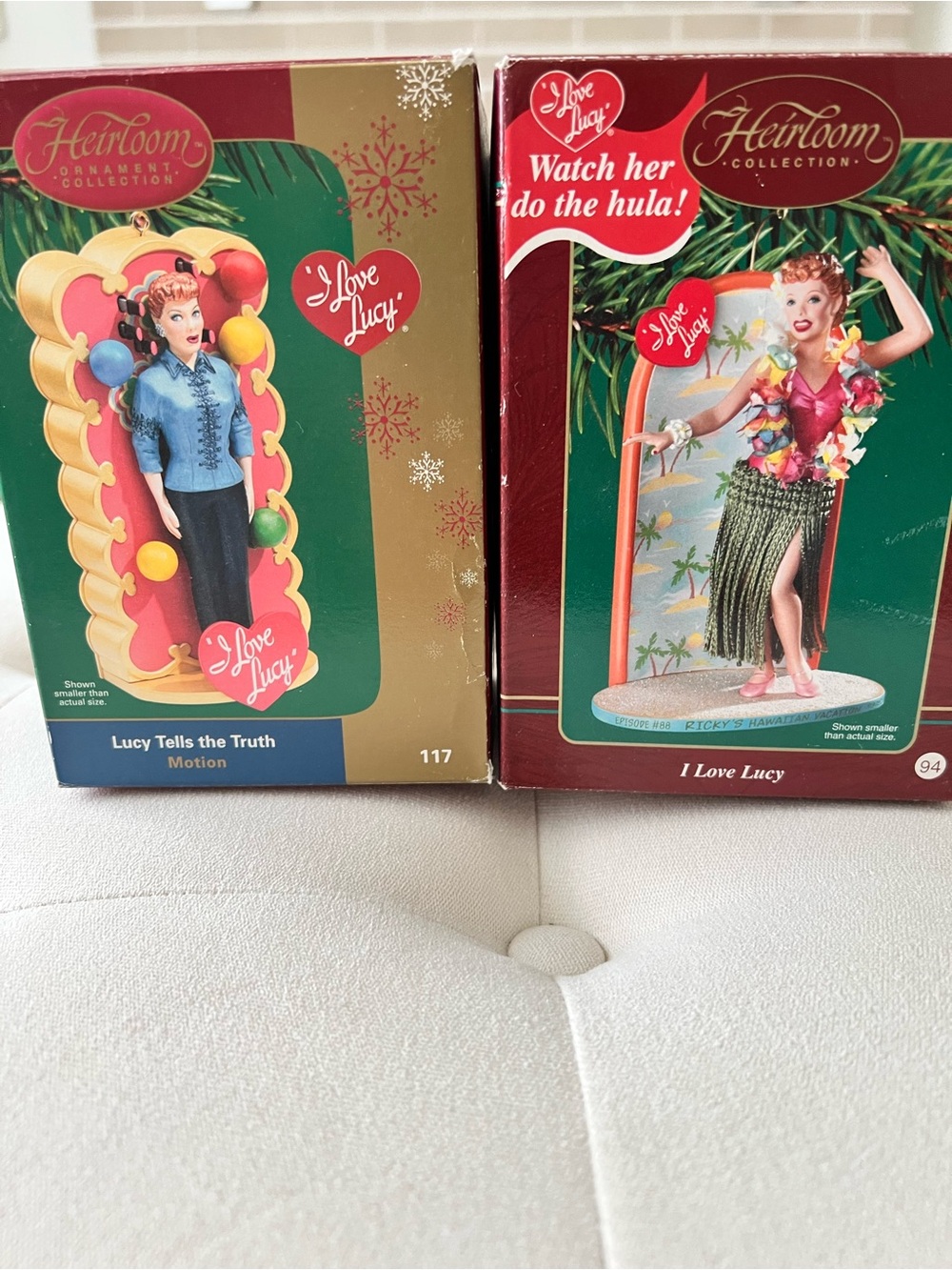 TWO I LOVE LUCY ornaments